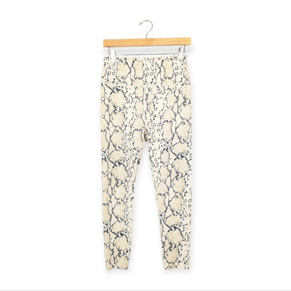 All Fenix White Python Snake Print 7/8 Leggings S… - image 1